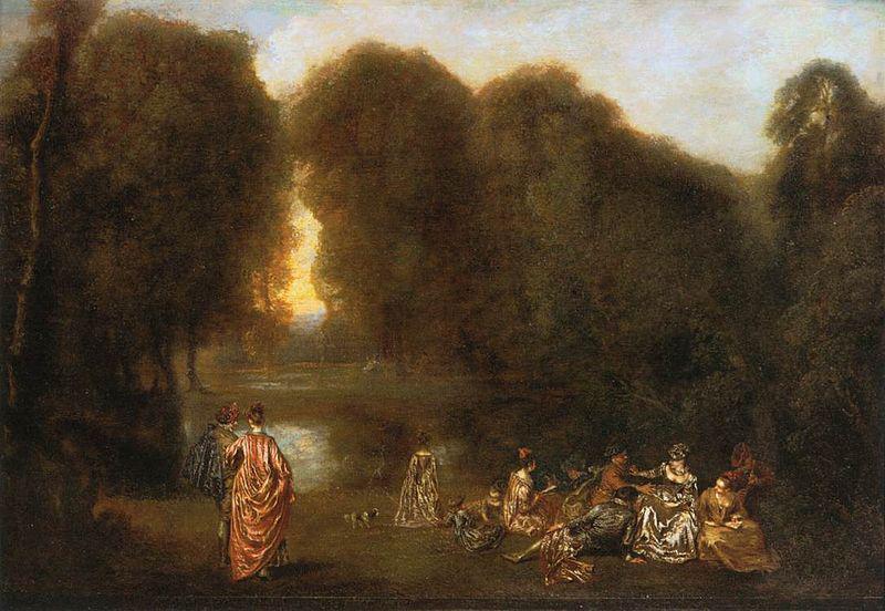 Jean-Antoine Watteau Gathering in the Park